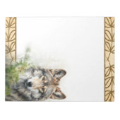 Forest Wolf Woodland Animals Natuur Theme Notitieb Notitieblok (Voorkant)