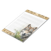 Forest Wolf Woodland Animals Natuur Theme Notitieb Notitieblok (Schuin)
