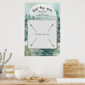 Forest Wonder Rustic Wedday Photo Booth Poster (Keuken)