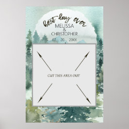 Forest Wonder Rustic Wedday Photo Booth Poster