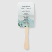 Forest Wonder rustieke dennen bruiloft ceremonie Handwaaier (Voorkant)