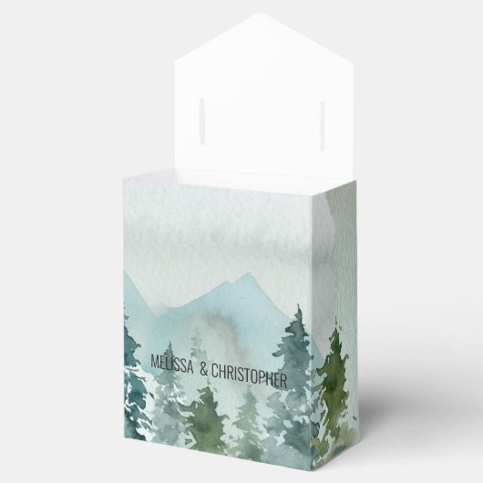 Forest Wonder rustieke dennengeheugen bruiloft Bedankdoosjes (Geopend)