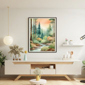 Forest Wonderland in Waterverf Poster