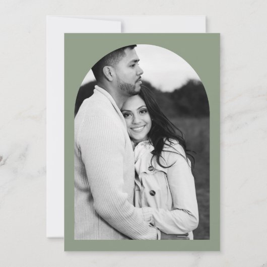 Forest Wood Eucalyptus & Cotton Rustic Wedding Kaart (Achterkant)