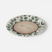 Forest Wood Eucalyptus & Cotton Rustic Wedding Papieren Bordje (Gekanteld)