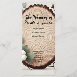 Forest Wood Eucalyptus Cotton Rustiek Programma Programmakaart