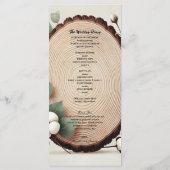 Forest Wood Eucalyptus Cotton Rustiek Programma Programmakaart (Achterkant)