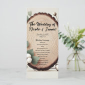 Forest Wood Eucalyptus Cotton Rustiek Programma Programmakaart (Staand voorkant)