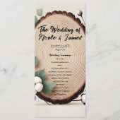 Forest Wood Eucalyptus Cotton Rustiek Programma Programmakaart (Voorkant)