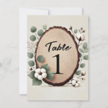 Forest Wood Eucalyptus katoen rustieke tafel numme