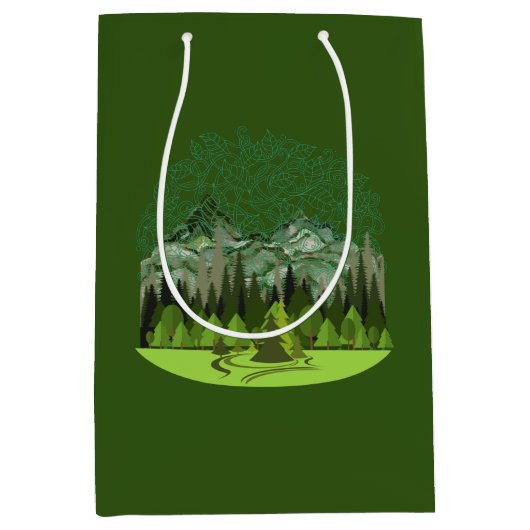 Forest, Wood, Nature Medium Cadeauzakje (Voorkant)