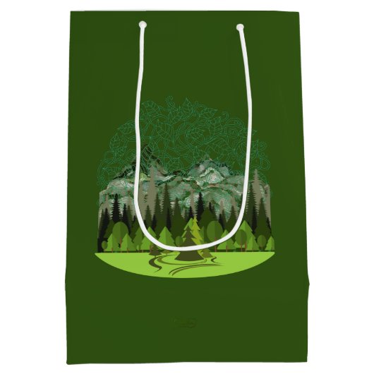 Forest, Wood, Nature Medium Cadeauzakje (Achterkant)