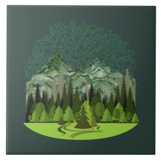 Forest, Wood, Nature Tegeltje (Voorkant)