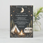 Forest Wood Sky Tree Fire Camping repetitie diner Kaart (Staand voorkant)