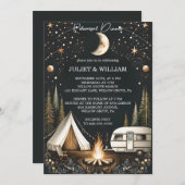 Forest Wood Sky Tree Fire Camping repetitie diner Kaart (Voorkant / Achterkant)