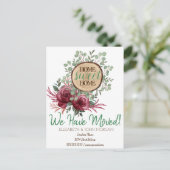 Forest Wood Theme, Rozen Home Sweet Home Aankondigingskaart (Staand voorkant)