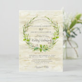 Forest Wood Woodland BOHO Berk Bark Wood Krans Kaart (Staand voorkant)