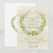 Forest Wood Woodland BOHO Berk Bark Wood Krans Kaart (Voorkant / Achterkant)