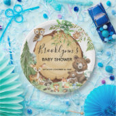 Forest Woodland Animal Baby shower Papieren Bordje (Feest)