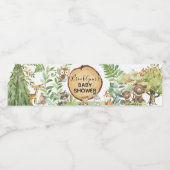 Forest Woodland Animal Baby shower Specialized Waterfles Etiket (Enkel label)