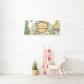 Forest Woodland Animal Baby shower Welcome Spandoek (Insitu)