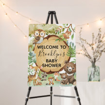 Forest Woodland Animal Baby shower Welkomstbord
