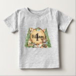 Forest Woodland Animal Birthday shirt<br><div class="desc">Forest Woodland Collectie Personaliseer dit voor je kindbos verjaardagsfeestje Custom the Monogram and name Great Affordable Personalized gift for a Birthday Child Feit schattig Woodland animals</div>