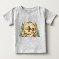 Forest Woodland Animal Birthday shirt