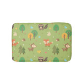 Forest Woodland Animal Pattern Kinder Room Decor Badmat (Voorkant)