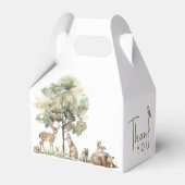 Forest Woodland Animals Adventure Baby shower Bedankdoosjes (Achterkant)