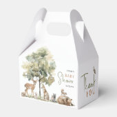 Forest Woodland Animals Adventure Baby shower Bedankdoosjes (Voorkant Zijde)
