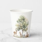 Forest Woodland Animals Adventure Baby shower Papieren Bekers (Achterkant)