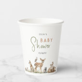 Forest Woodland Animals Adventure Baby shower Papieren Bekers (Voorkant)