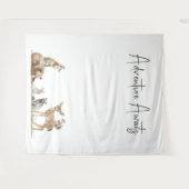 Forest Woodland Animals Adventure wacht op achterg Wandkleed (Voorkant (horizontaal))