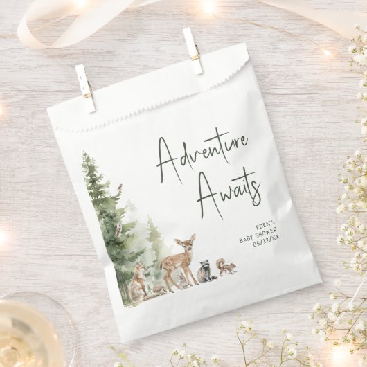 Forest Woodland Animals Avontuur wacht op u Bedankzakje (Geknipt)