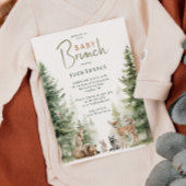 Forest Woodland Animals Baby Brunch Uitnodiging