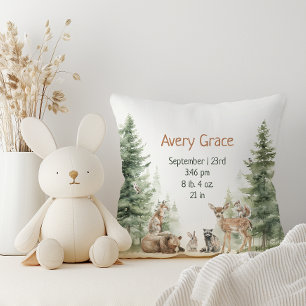 Forest Woodland Animals Baby Details Kussen