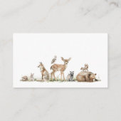 Forest Woodland Animals Baby Registry Informatiekaartje (Achterkant)