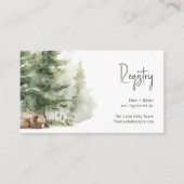 Forest Woodland Animals Baby Registry Informatiekaartje (Voorkant)