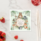 Forest Woodland Animals Baby shower 1e verjaardag Servet (Insitu)