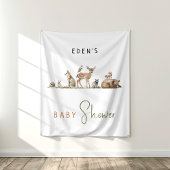 Forest Woodland Animals Baby shower Achtergrond Wandkleed