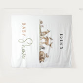 Forest Woodland Animals Baby shower Achtergrond Wandkleed (Voorkant (horizontaal))