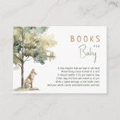 Forest Woodland Animals Baby shower boeken voor Ba Informatiekaartje (Voorkant)