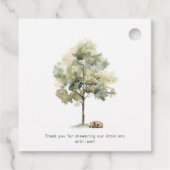 Forest Woodland Animals Baby shower Dank u Bedankjes Labels (Achterkant)