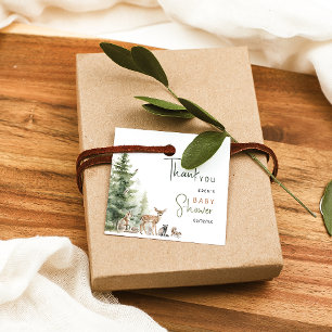 Forest Woodland Animals Baby shower Dank u Bedankjes Labels