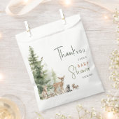 Forest Woodland Animals Baby shower Dank u Bedankzakje (Geknipt)