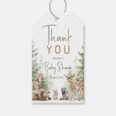 Forest Woodland Animals Baby shower Dank u Cadeaulabel (Voorkant)