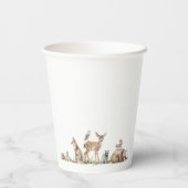 Forest Woodland Animals Baby shower Papieren Bekers (Achterkant)