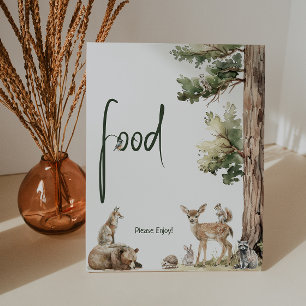 Forest Woodland Animals Baby shower Reclamebord Met Voetstuk