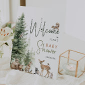 Forest Woodland Animals Baby shower Welkom Reclamebord Met Voetstuk